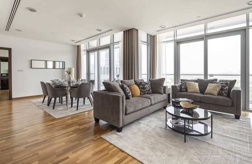 Bur Dubai Apartment | Elegant 3BR w/ Large Balcony & Burj Khalifa Views!