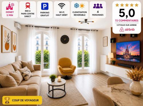 Disneyland Paris - 5 Min - AC - Free Parking - Direct Paris - WiFi